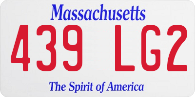 MA license plate 439LG2