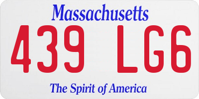 MA license plate 439LG6