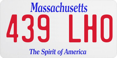 MA license plate 439LH0