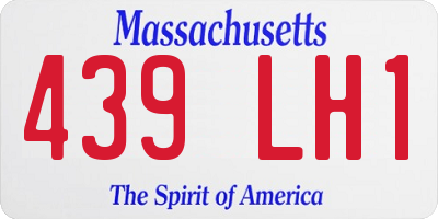 MA license plate 439LH1