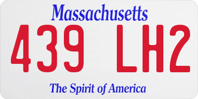MA license plate 439LH2