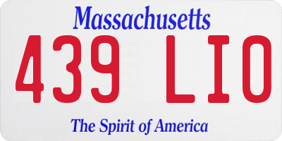 MA license plate 439LI0