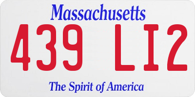 MA license plate 439LI2