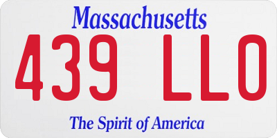 MA license plate 439LL0