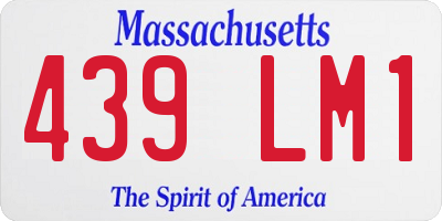 MA license plate 439LM1