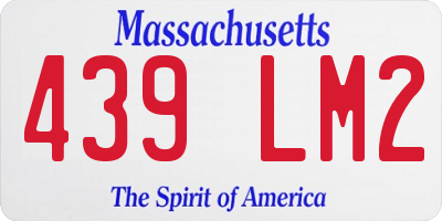 MA license plate 439LM2