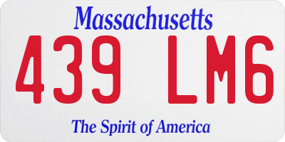 MA license plate 439LM6
