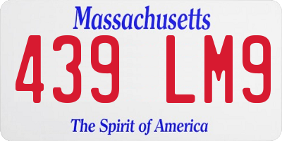 MA license plate 439LM9