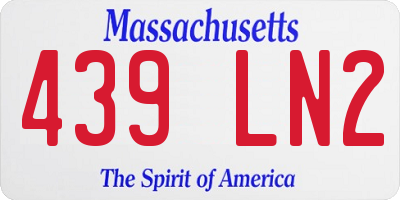 MA license plate 439LN2