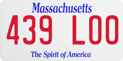 MA license plate 439LO0