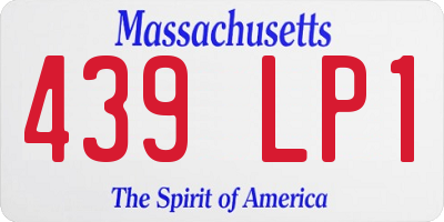 MA license plate 439LP1