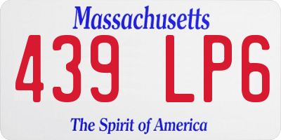 MA license plate 439LP6