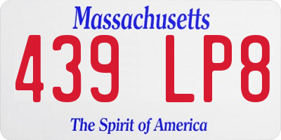 MA license plate 439LP8