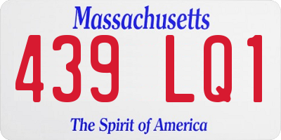 MA license plate 439LQ1