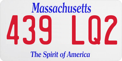 MA license plate 439LQ2