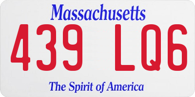 MA license plate 439LQ6