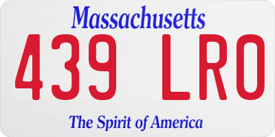 MA license plate 439LR0