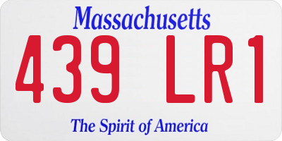 MA license plate 439LR1