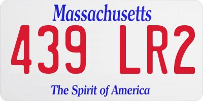 MA license plate 439LR2