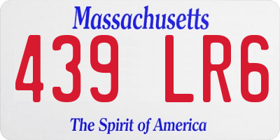 MA license plate 439LR6
