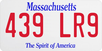 MA license plate 439LR9