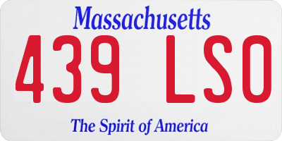 MA license plate 439LS0