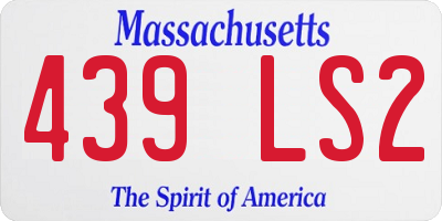 MA license plate 439LS2