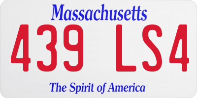 MA license plate 439LS4