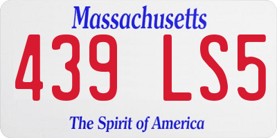 MA license plate 439LS5