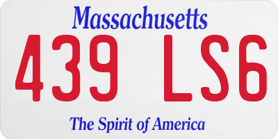 MA license plate 439LS6