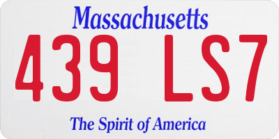 MA license plate 439LS7