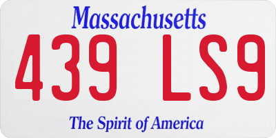MA license plate 439LS9