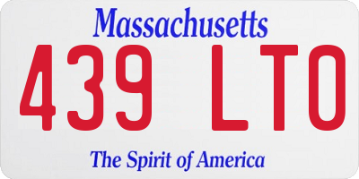 MA license plate 439LT0