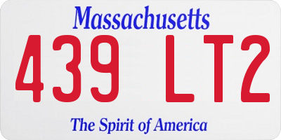 MA license plate 439LT2