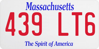 MA license plate 439LT6