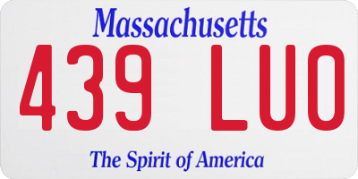 MA license plate 439LU0