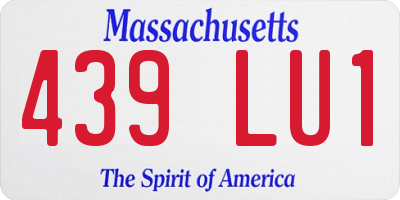 MA license plate 439LU1