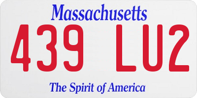 MA license plate 439LU2