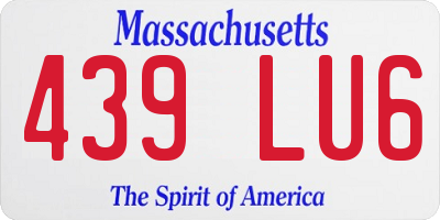 MA license plate 439LU6