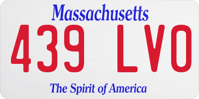 MA license plate 439LV0