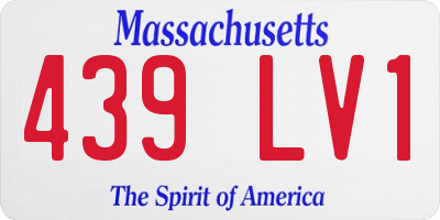 MA license plate 439LV1