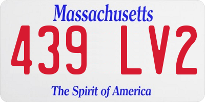MA license plate 439LV2