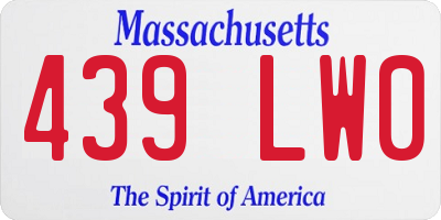 MA license plate 439LW0