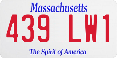 MA license plate 439LW1