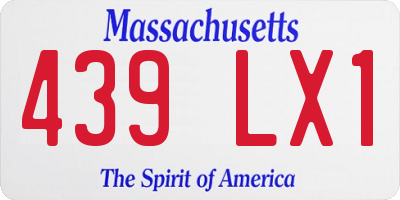MA license plate 439LX1