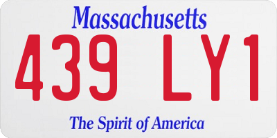 MA license plate 439LY1
