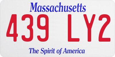 MA license plate 439LY2