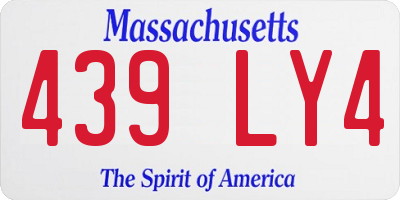 MA license plate 439LY4