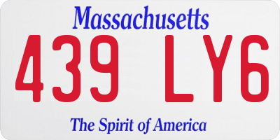 MA license plate 439LY6