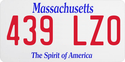MA license plate 439LZ0